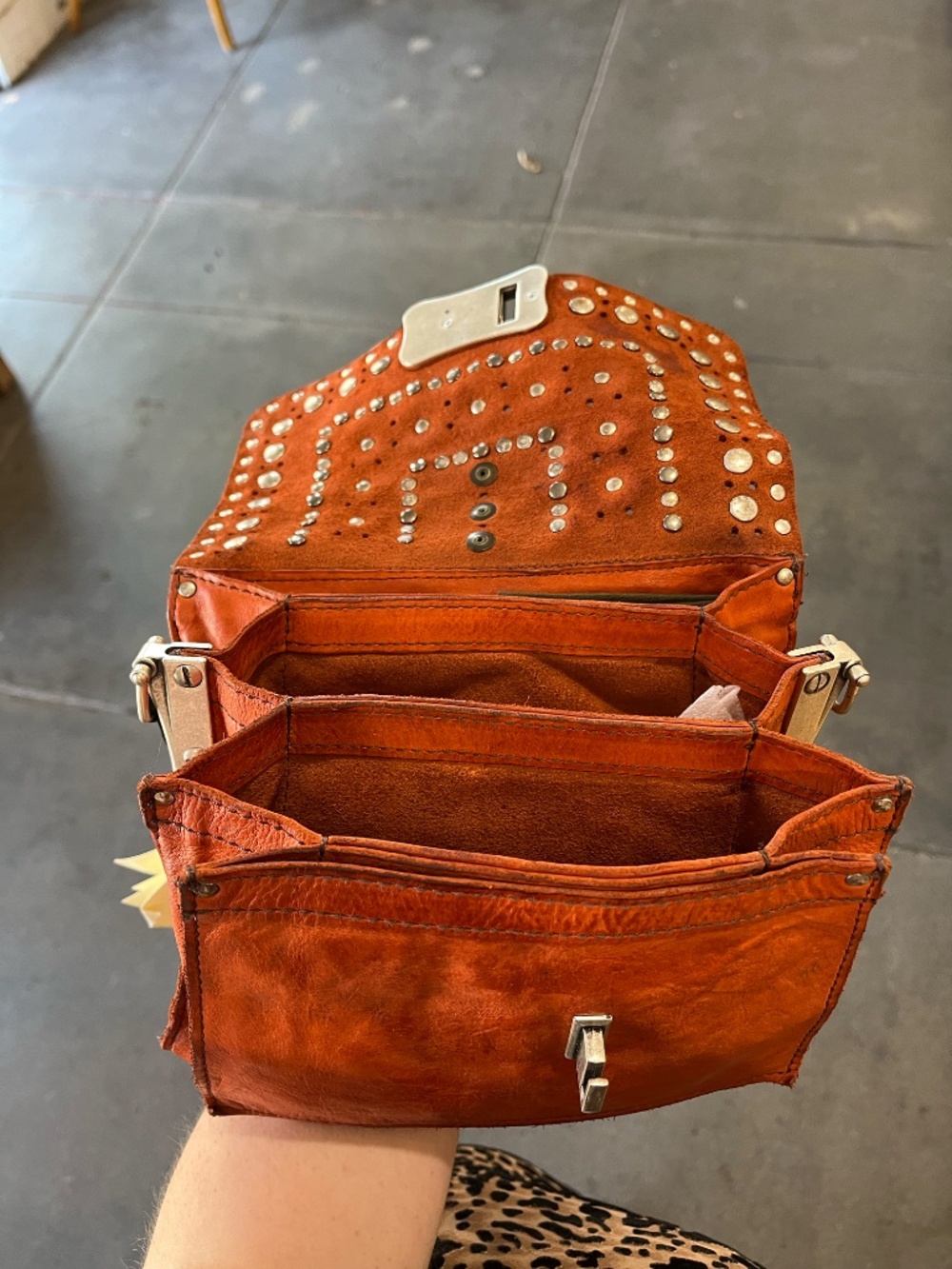 Studded Campomaggi Bag in Mattone - Picture 3 of 4